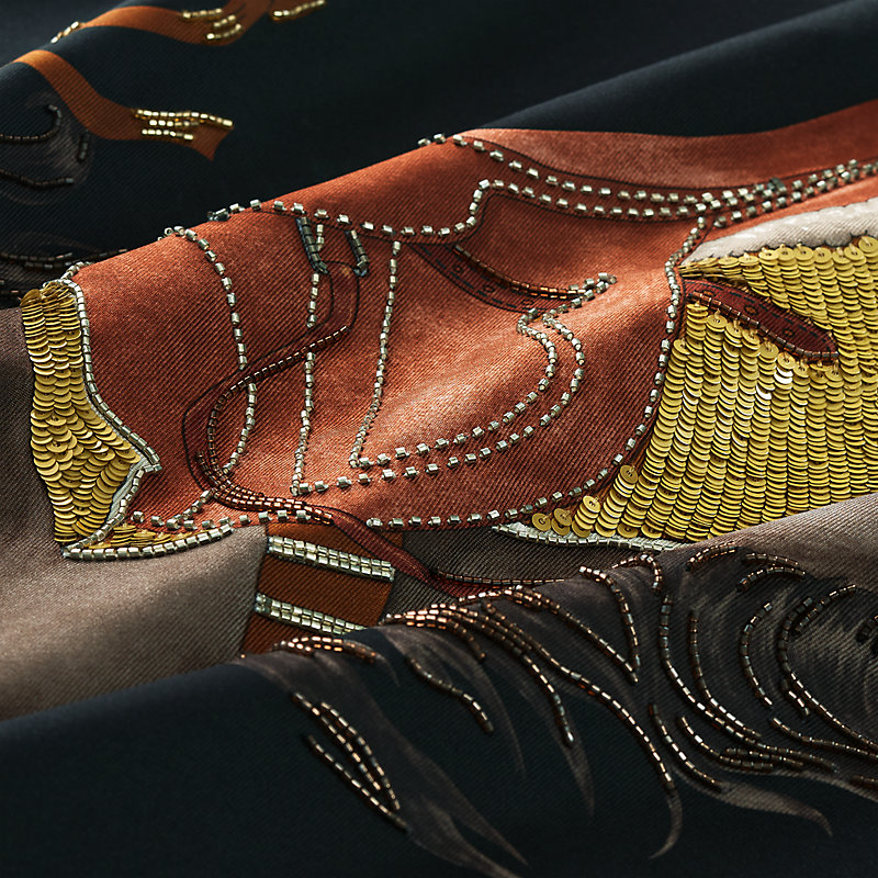 Grand Galop embroidered scarf 90 | Hermès USA